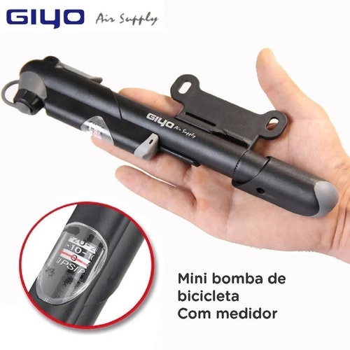 Mini Bomba De Encher Gp-41 Giyo C/ Manômetro Bico Reversível - Sports & Outdoors