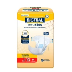 Fralda Geriátrica Bigfral Derma Plus Juvenil com 10un