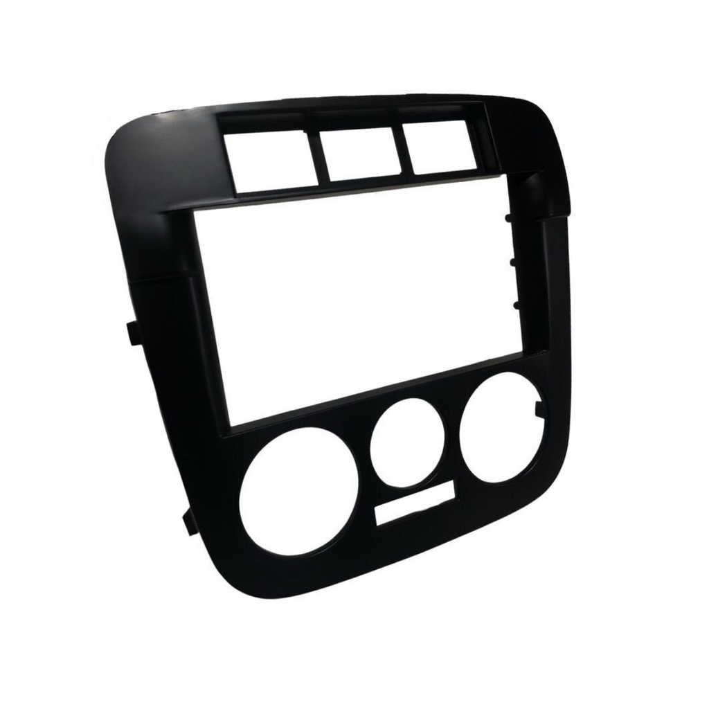 Moldura Multimídia Preta Central Dvd 2 Din Embutir Fixado Painel Som Automotivo Radio Carro