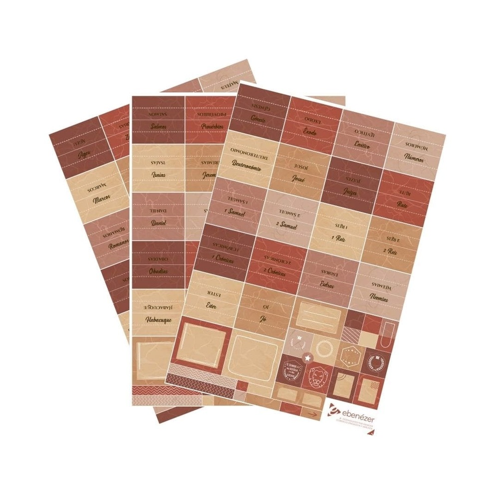 Abas Adesivas Para Bíblia Marcador Índice Tons Terrosos Pacote Com 4 em Oferta na Shopee