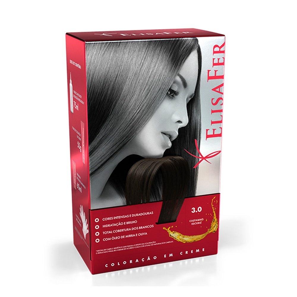 Tintura Elisafer 3.0 Castanho Escuro em Oferta na Shopee