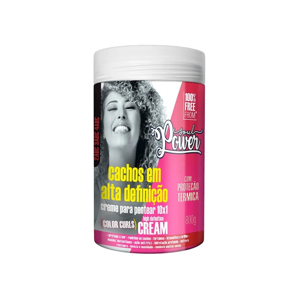 Creme De Pentear Soul Power Color Curls High Definition Cream 800G em Oferta na Shopee