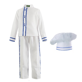 Fantasia Chef de Cozinha Masculino Infantil Com Chapéu em Oferta na Shopee