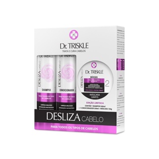 Kit Shampoo 300ml + Condicionador 300ml + Máscara 150g Dr Triskle Desliza Cabelo em Oferta na Shopee