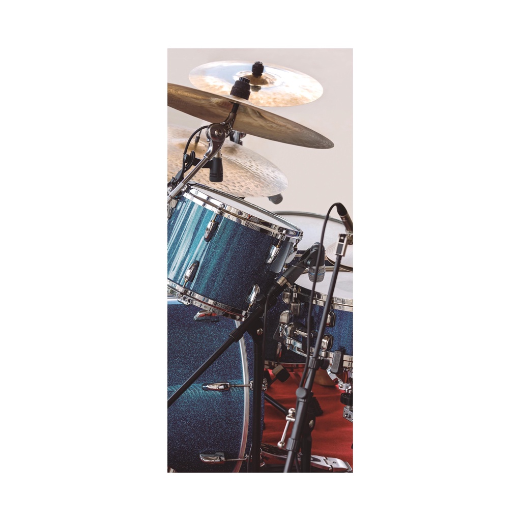 Adesivo Decorativo Porta Bateria Musical Tambores Percussão