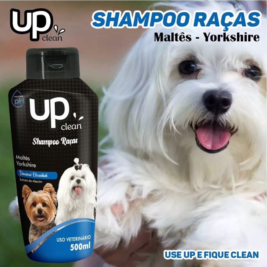 Shampoo para Cachorro Raças Maltês - Yorkshire 500ml UP Clean