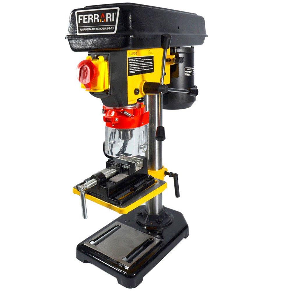 Furadeira de Bancada Ferrari Fg 13 350W  com Morsa em Oferta na Shopee