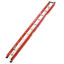 Escada Extensiva 19 Degraus tipo D e Fibra Vazada 3,60 x 6,0