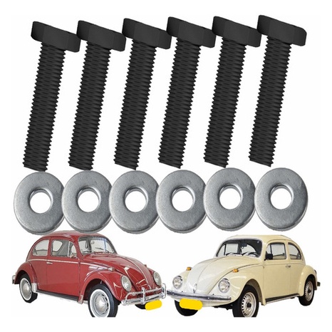 Kit 6 Parafusos + 6 Arruelas Dobradiça Capo Fusca