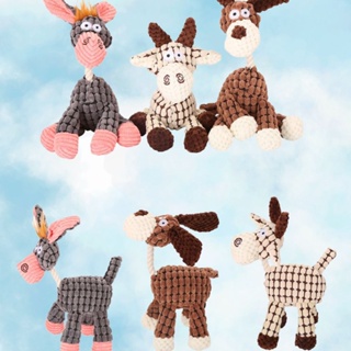 Brinquedo para Cachorro Pet Burrinho Pelúcia Corda com Apito Som 3 Modelos em Oferta na Shopee