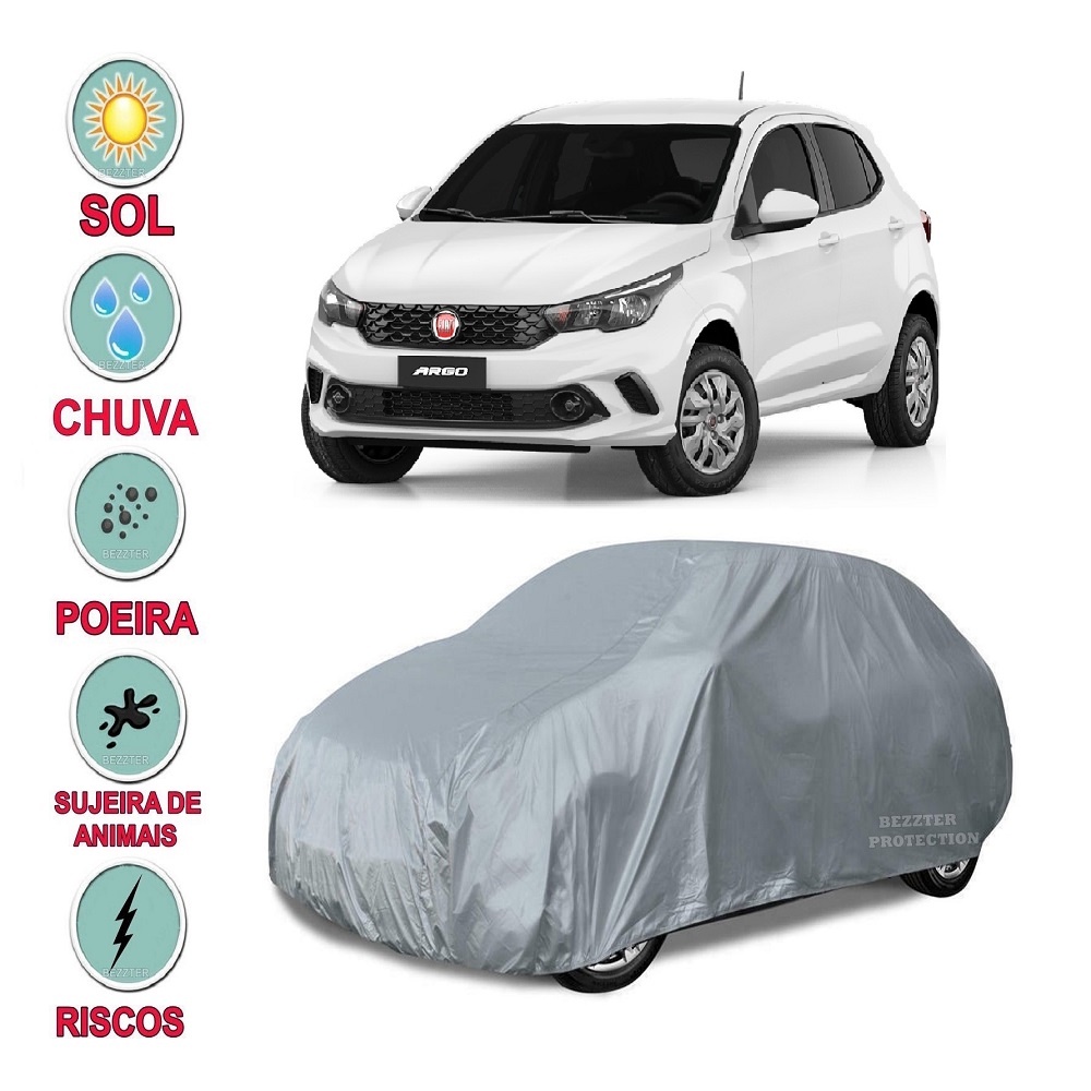 Capa cobrir carro Fiat Argo 100% Impermeável Proteção Total Bezzter em Oferta na Shopee