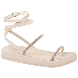Sandalia Papete Feminina Birk Flatform Brilho Strass Confortável Via Angel 7501 em Oferta na Shopee