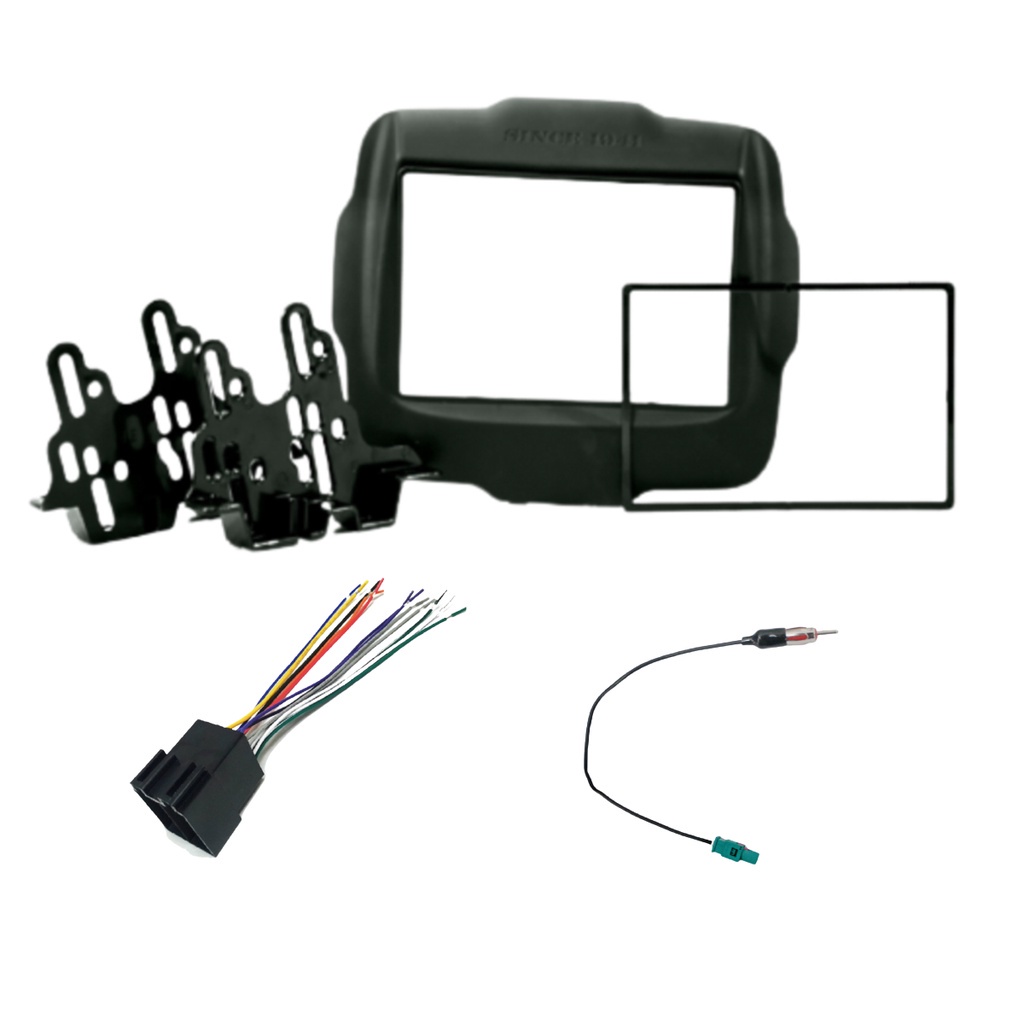 Kit de Instalação Multimídia Jeep Renegade 2015 em diante 2DIN Preto Soft Expex - EKTJP002