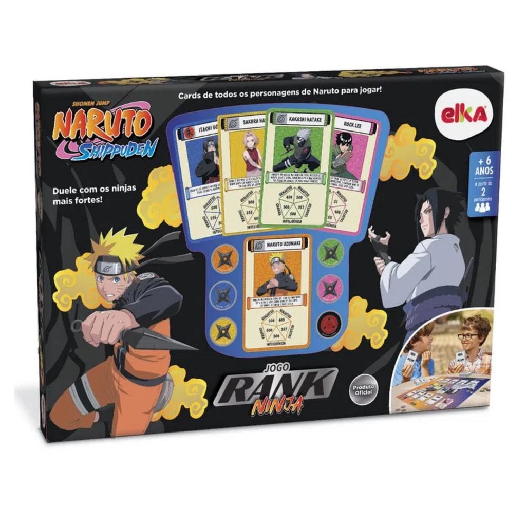 Brinquedo Jogo De Tabuleiro Infantil Rank Ninja Naruto Shippuden com 55 Cartas Elka - 1189 em Oferta na Shopee