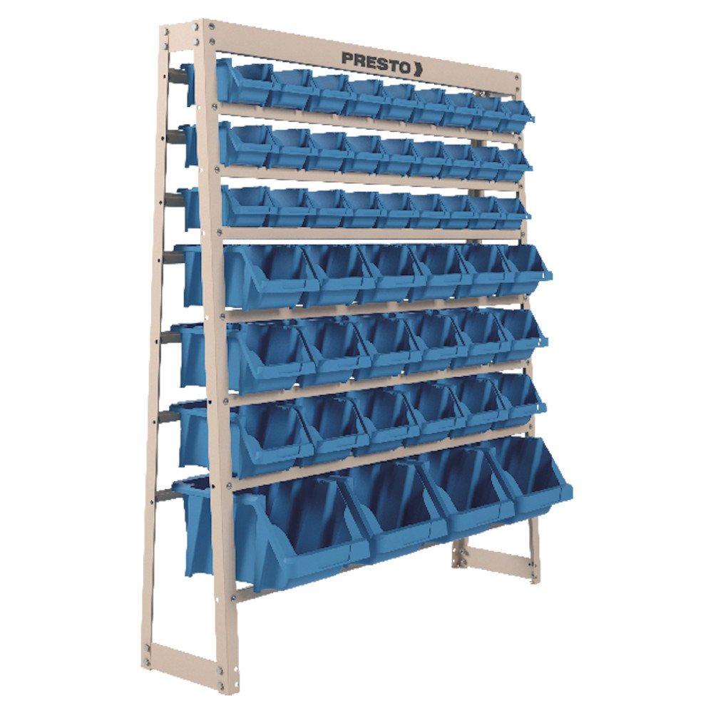 Kit Estante Gaveteiro com 49 Gavetas Azuis Nr. 3, 5 e 7 Carga Máxima 110kg - Presto em Oferta na Shopee