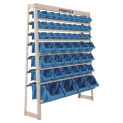 Kit Estante Gaveteiro com 49 Gavetas Azuis Nr. 3, 5 e 7 Carga Máxima 110kg - Presto