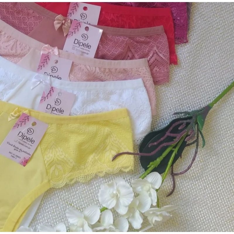 Kit 05 Calcinha Calçola Tanga Conforto Luxo FRETE GRATIS em Oferta na Shopee