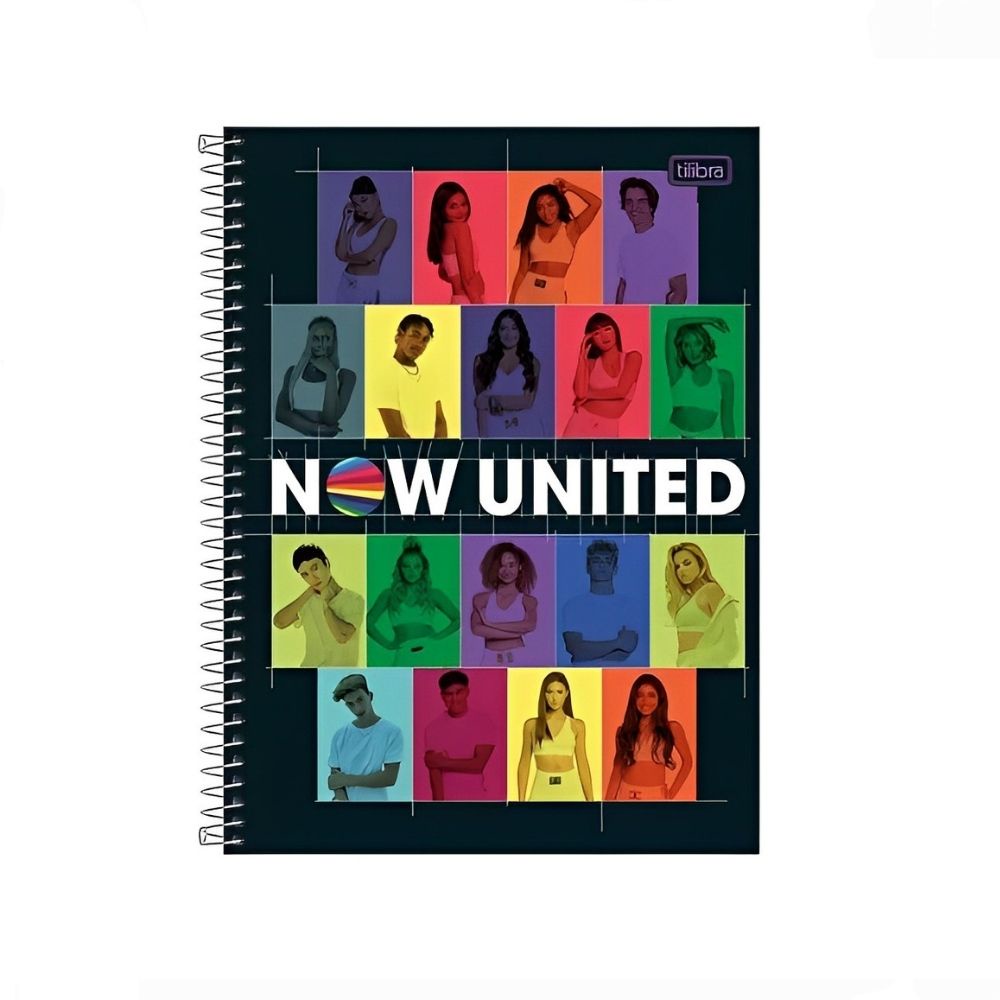 Caderno Espiral Universitário Tilibra 1 Matéria 80 folhas Now United