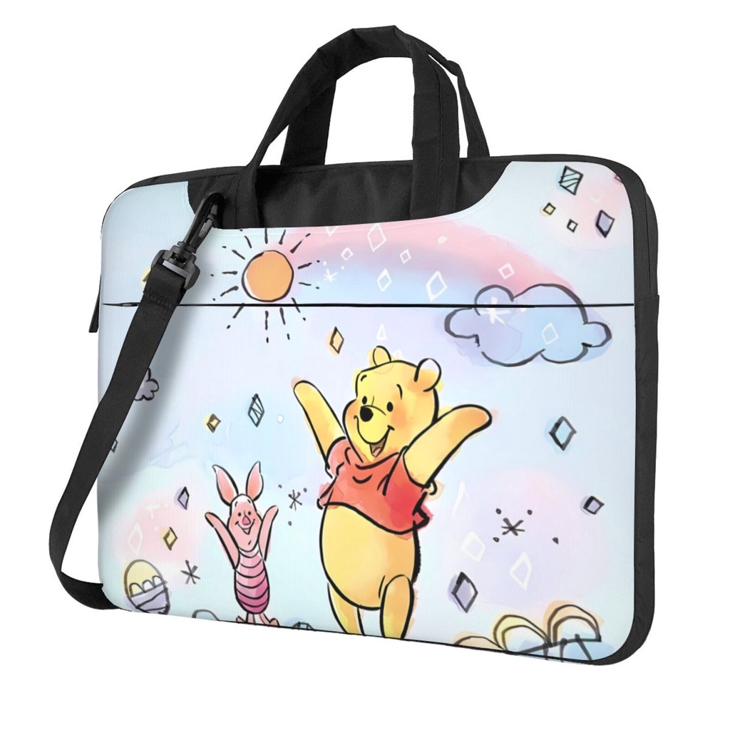 Disneys Winnie The Pooh Bolsa Universal Para laptop Homens E Mulheres De Ombro Computador crossbody , Adequada De 13 Em 