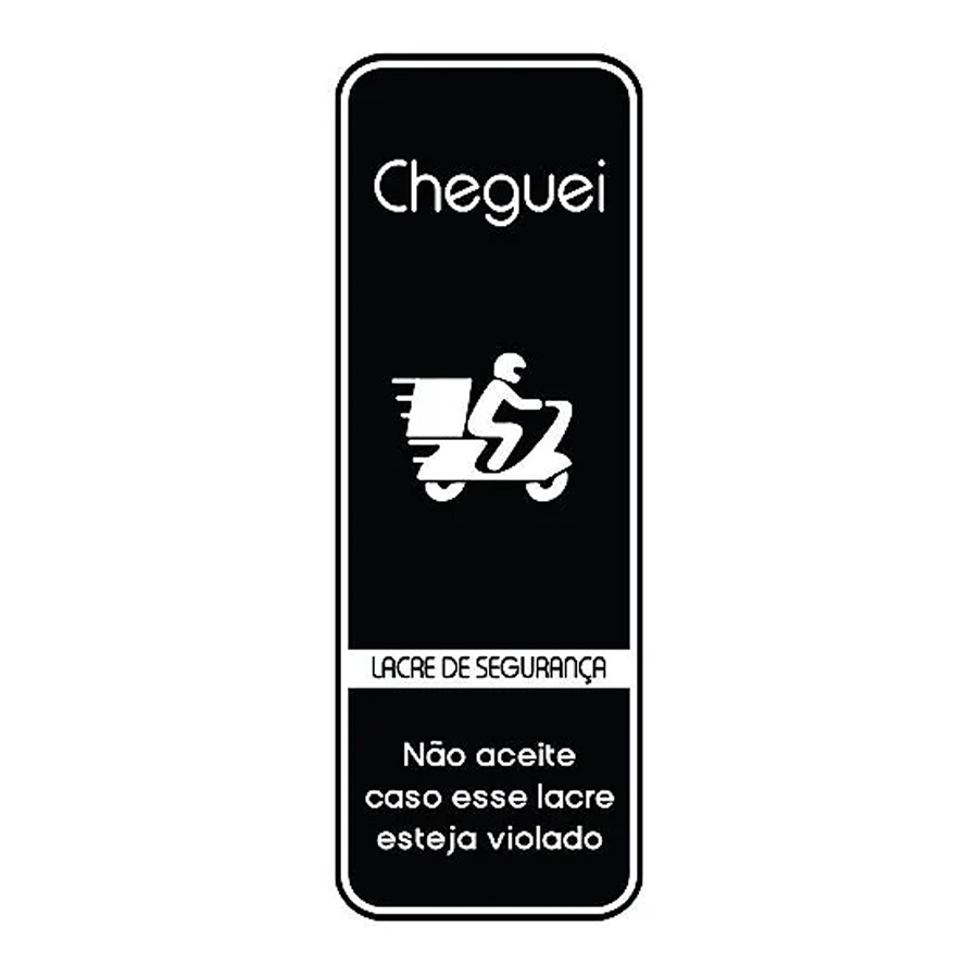 Adesivo "Cheguei" - Ref.2044 - Hot Stamping - Preto - 50 unidades - Stickr - Rizzo