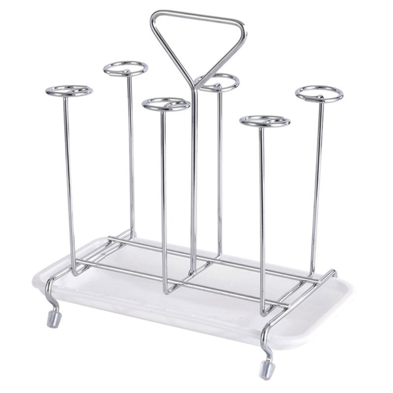 YYS Suporte De Secagem Para Copos Que Economiza Espaço Organizador De Metal Durável 6 Xícaras Ou Canecas