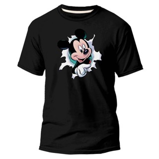 Camiseta Masculina Camisa Unisex Mickey Mouse Varias Cores Algodão Desenho Anime