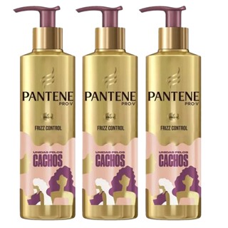 kit 3 Cremes Para Pentear Pantene Unidas Pelos Cachos 225ml