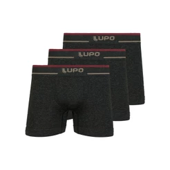 Kit com 3 Cuecas Boxer Lupo 733-004