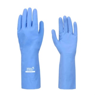 Luva De Látex Para Limpeza Multiuso Azul Antiderrapante Volk em Oferta na Shopee