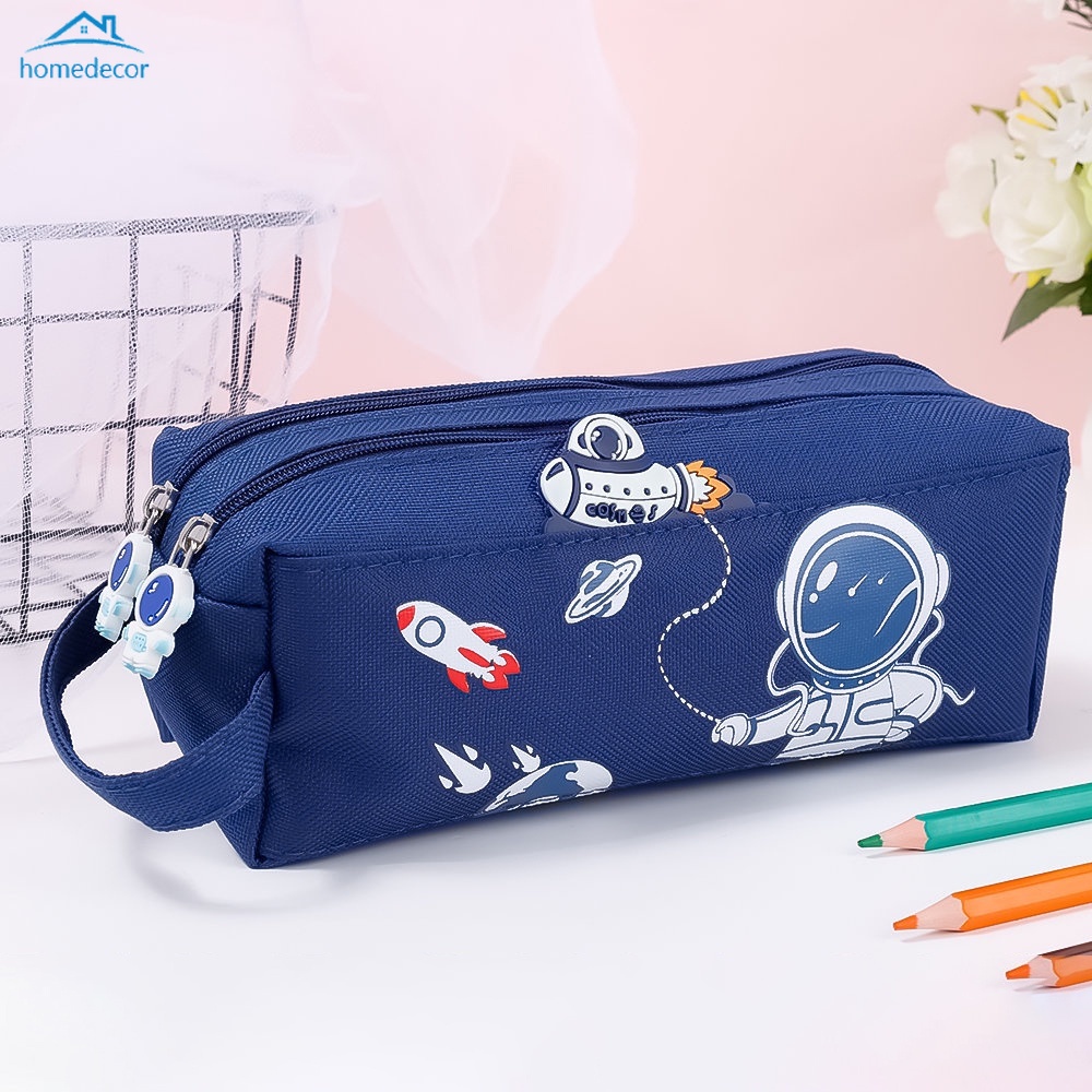 HOMEDECOR Estojo Portátil De Lápis De Astronauta Fofo Grande Capacidade Escolar De Caneta De Dupla Camada em Oferta na Shopee