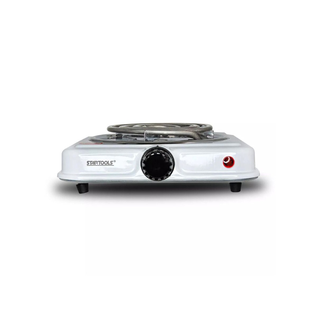 Detalhes do Fogão Elétrico Portátil 1 Boca 1000W 127V Cooktop Fogareiro Branco Camping