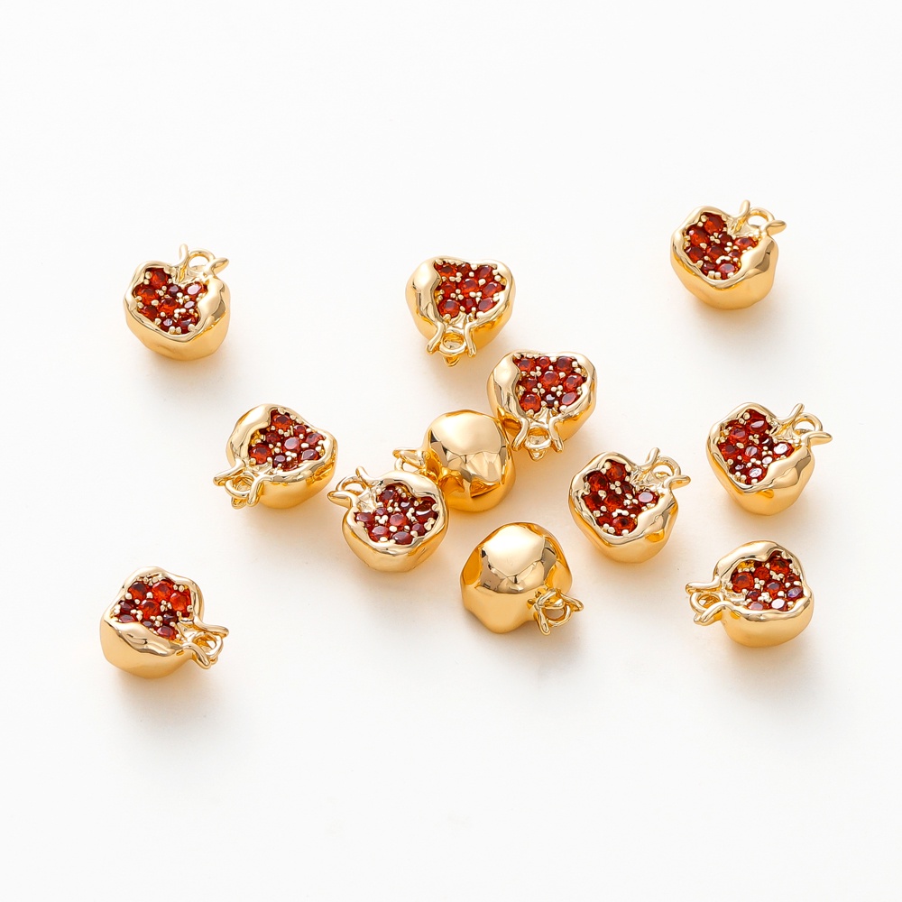St.kunkka 18K Retenção de Cor Acessórios de Moda de Romã de Ouro Real para Acessórios de Colar de Jóias de diy