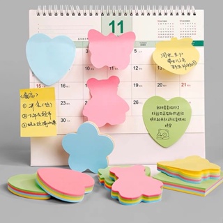 Bloco De Notas Adesivo Colorido Em Formatos Sortidos em Oferta na Shopee