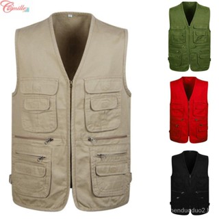 Vest Men Casual Camera Multi Tank Pocket Trabalho Fotografia