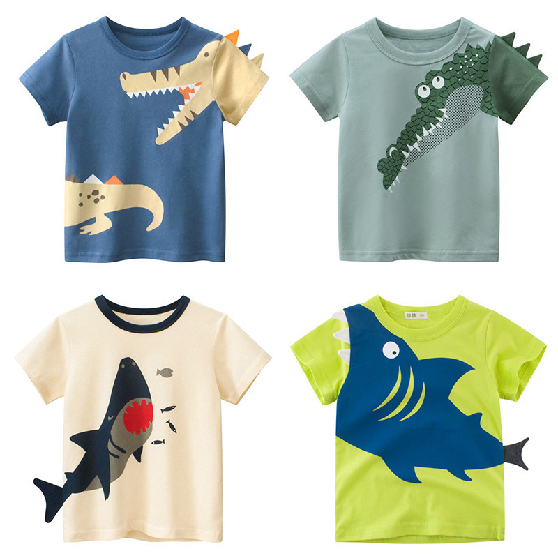 Camiseta Infantil Crianças Para Meninos E Meninas Camisetas Infantis Algodão Desenho Animado Roupas Manga Estampado