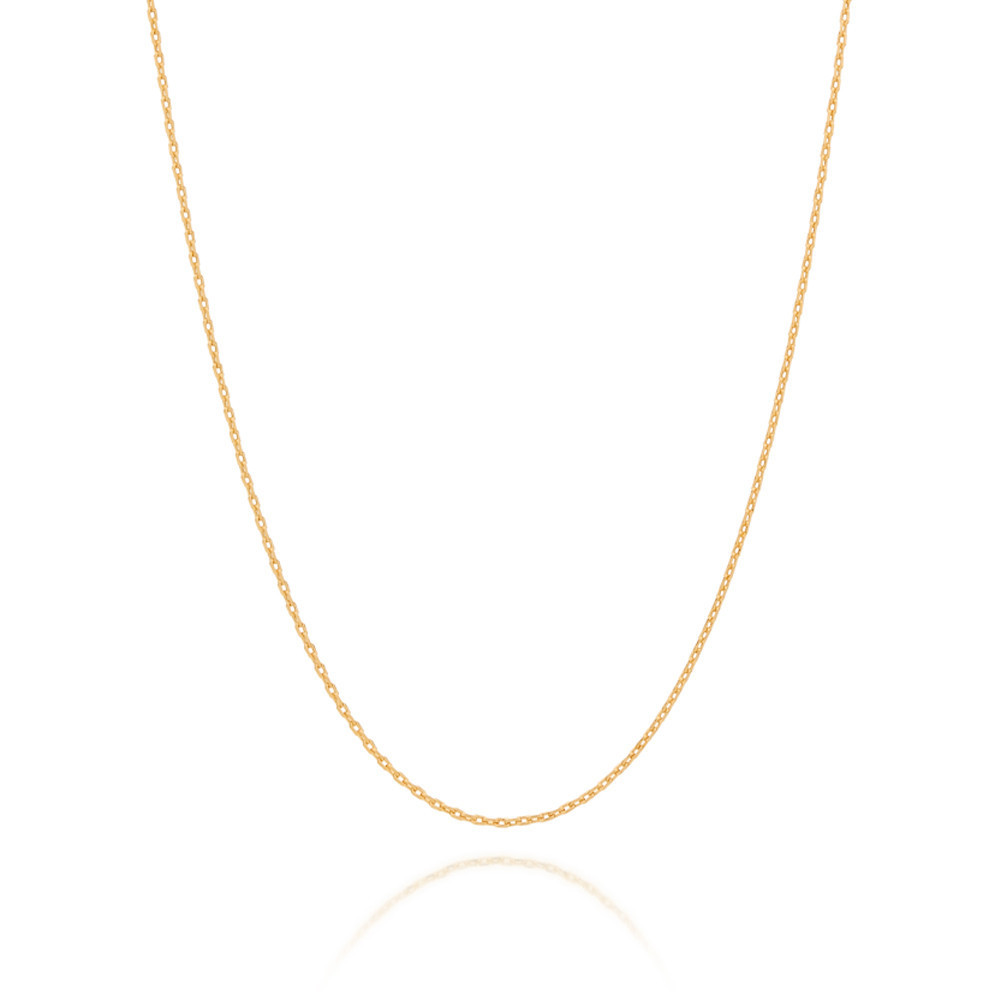 Gargantilha Rommanel Fio Cadeado Banhado A Ouro - 53163950 Original