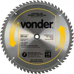 Lamina Serra Circular Videa 350X30X60D Vonder