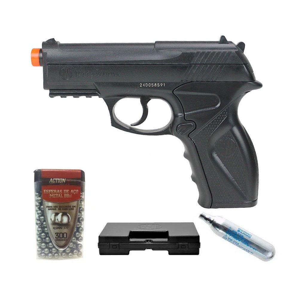 Pistola Gas Co2 Wg C11 4.5 + Case + Esferas + Co2 12g em Oferta na Shopee