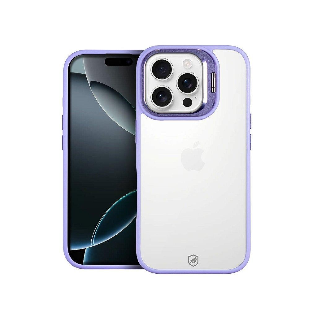 Capa Case Capinha Gshield Gravity para iPhone 16 Pro Max - Kickstand e Protetor de Lentes Lilás em Oferta na Shopee