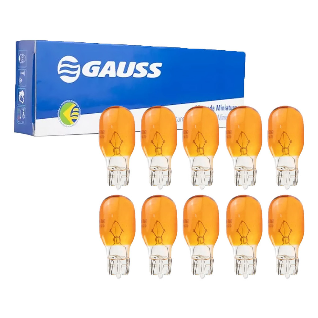 10 Lampada Pingao 921 12v 16w Ambar Amarela Sinalização em Oferta na Shopee