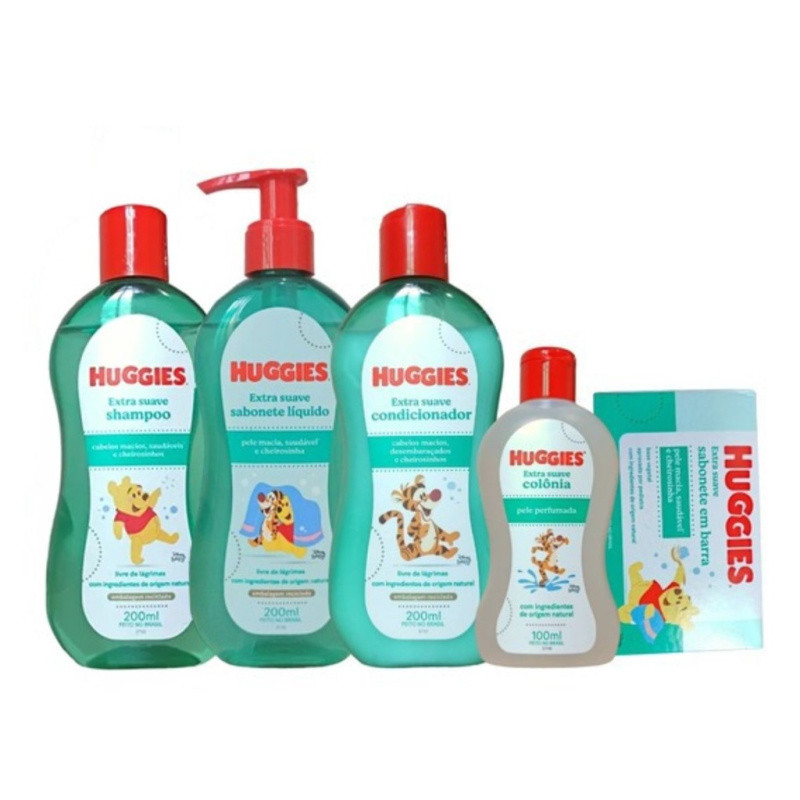 Kit Banho Bebê Huggies Disney Baby Extra Suave com 5 itens