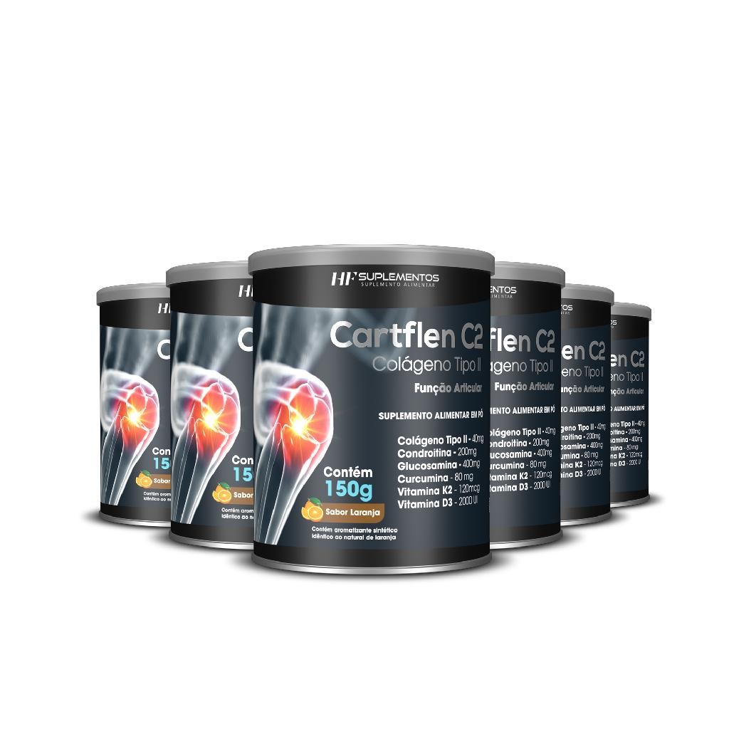6X CARTFLEN C2 COLÁGENO TIPO II LARANJA HF SUPLEMENTOS