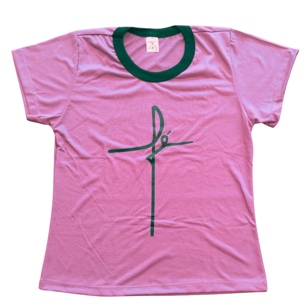 Camiseta Feminina Baby Look Personalizada Fé Religião Evangélica Gospel