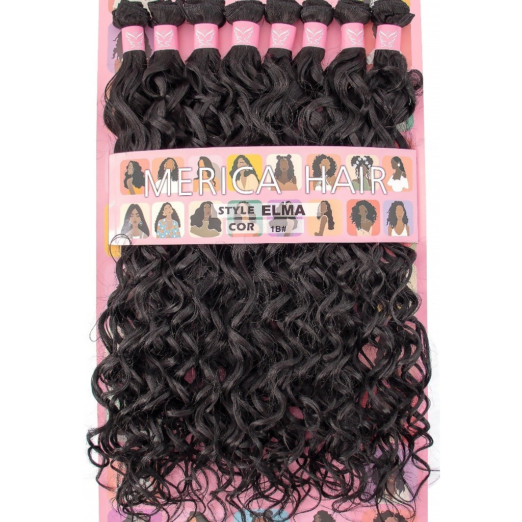 Cabelo 100% Orgânico Cacheado - Elma - Merica Hair - Super Star - 1pct