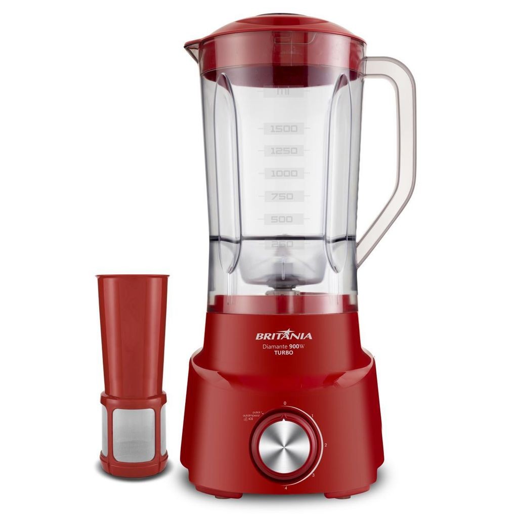 Liquidificador Britânia Diamante Vermelho 900W