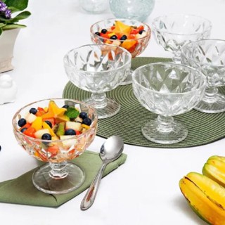 Conjunto Taças Diamante 330ml Transparente Sobremesa