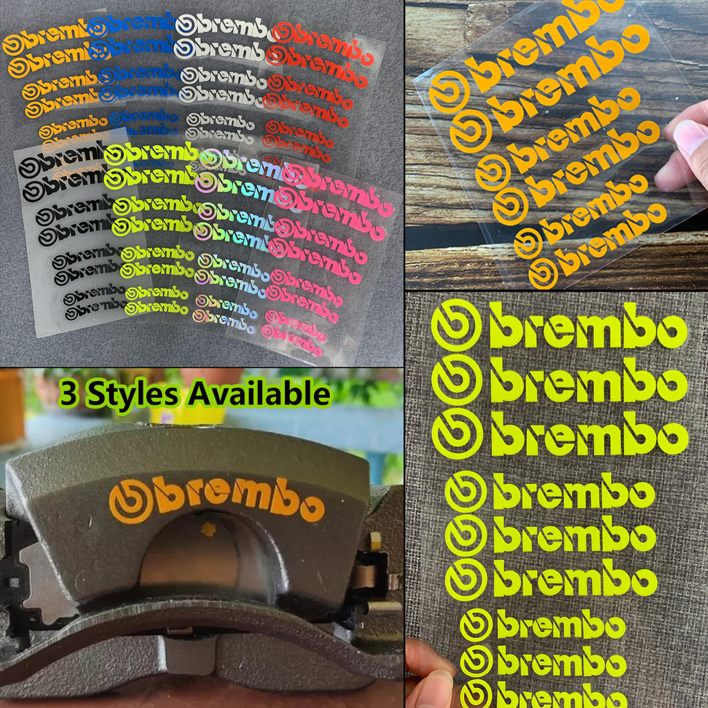 Um Conjunto De Adesivos De Pinça Brembo Para Motocicleta , Absorvedor Chocante , Decalque De Vinil À Prova D'água