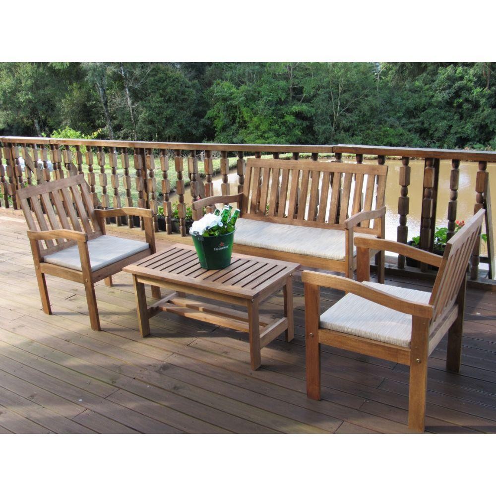 Detalhes do Conjunto Jardim em Madeira Rustic