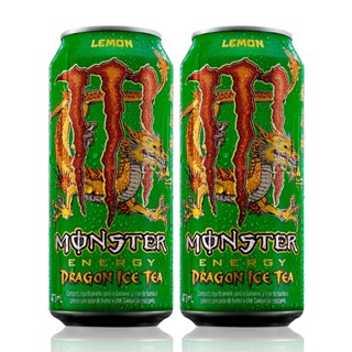 Kit 2 Energético Monster Energy Dragon Ice Tea Lemon 473ml