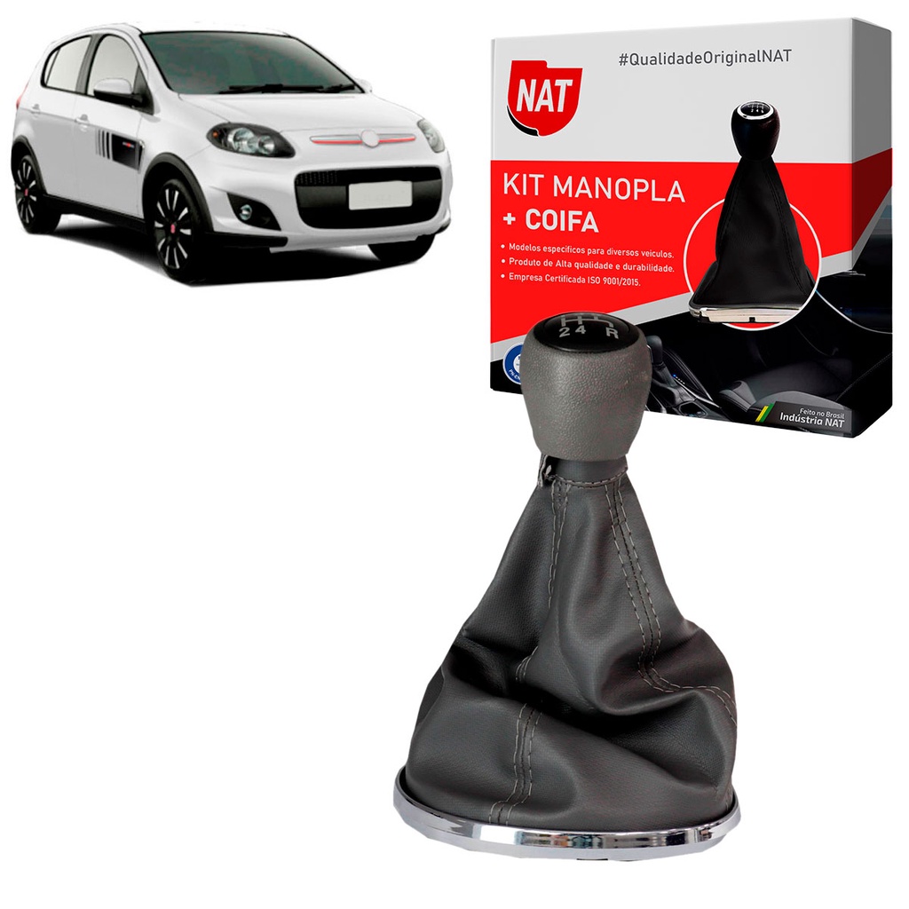 Manopla + Coifa Novo Fiat Palio 2012 Até 2017 em Oferta na Shopee